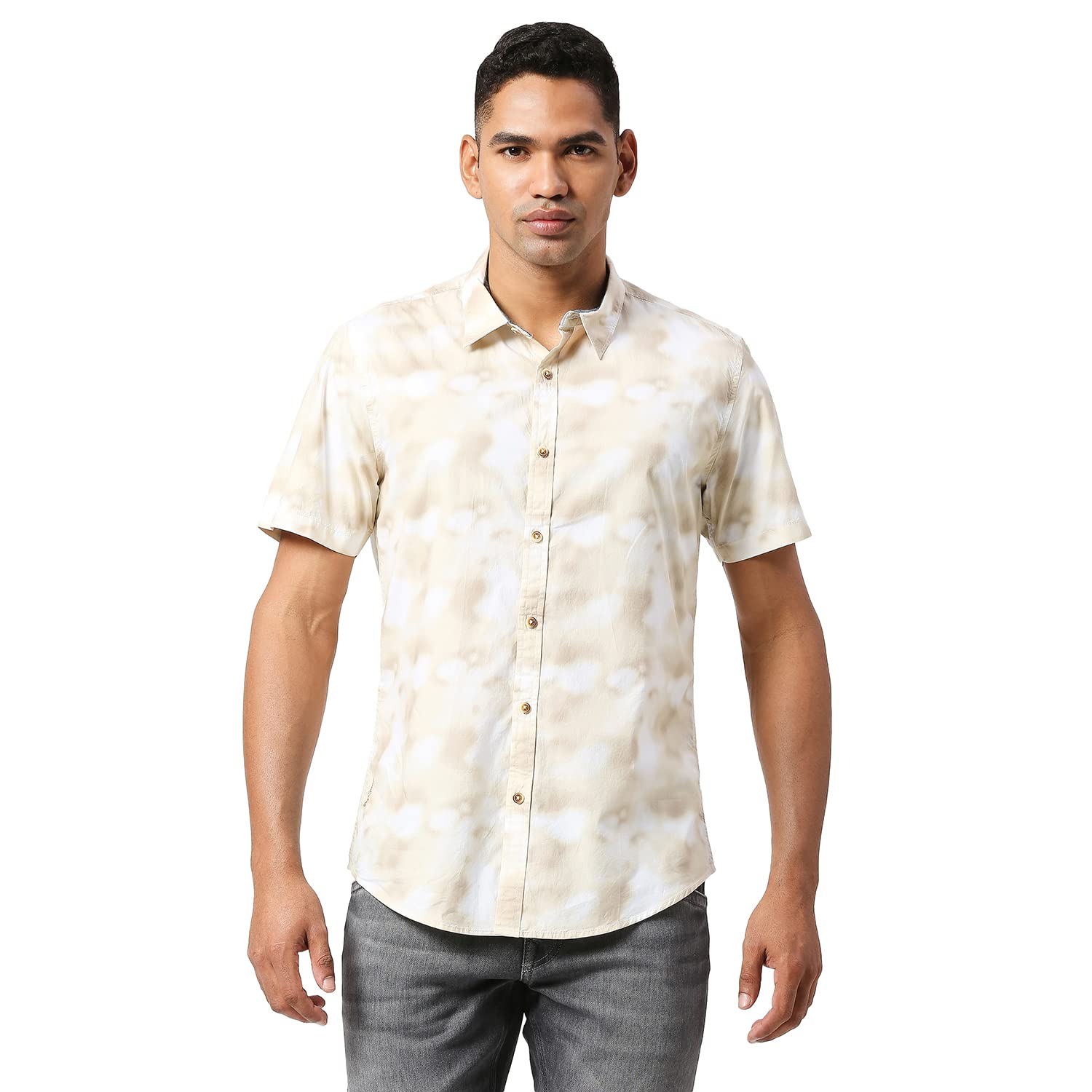 Pepe Jeans MenS Regular Fit Shirt (Pm308119844Xxl_Beige