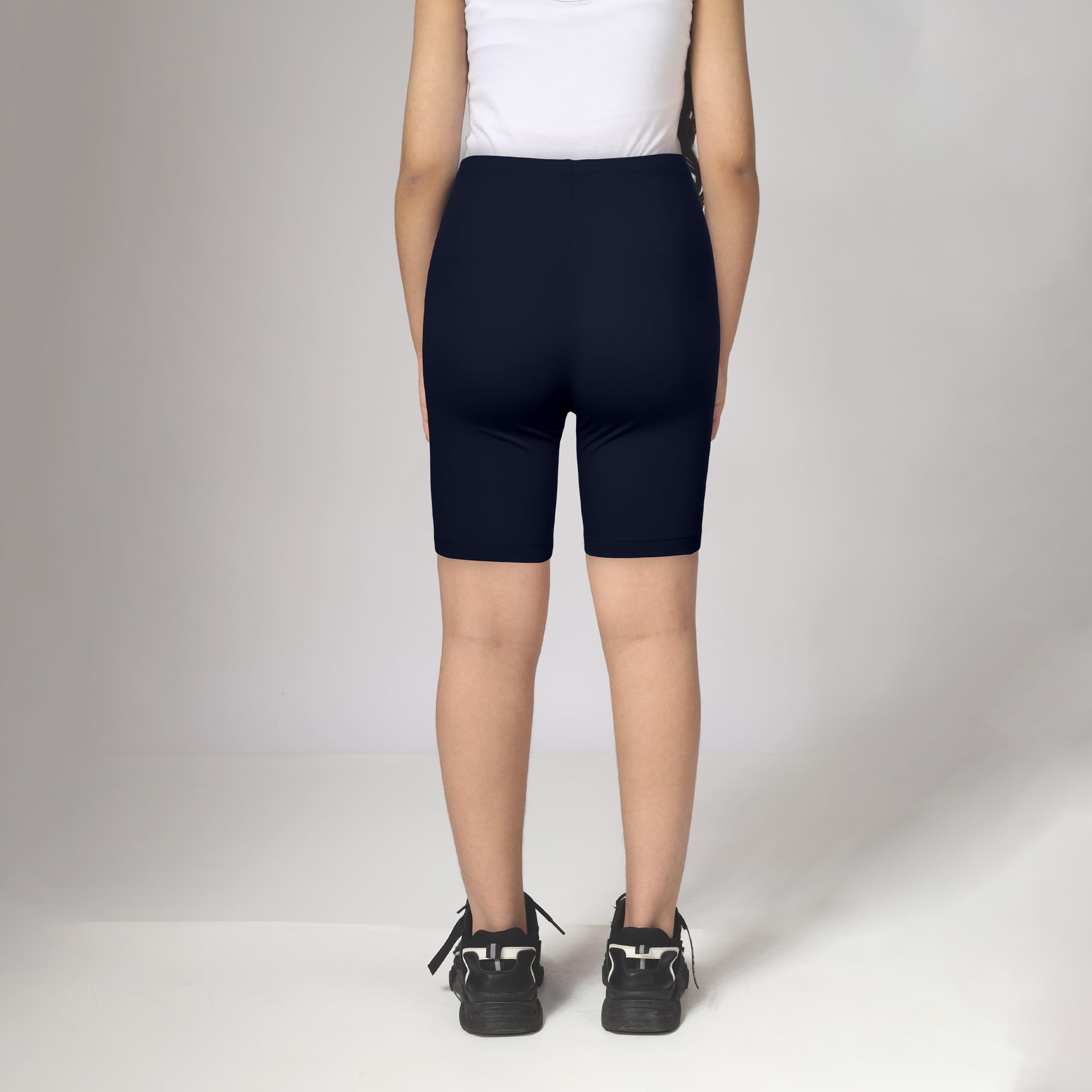Kyda Kids Anti Bacterial Under Skirt Shorts For Girls - Under Dress Uniform Shorts & Stretchable Shorties Tights For Girls Navy
