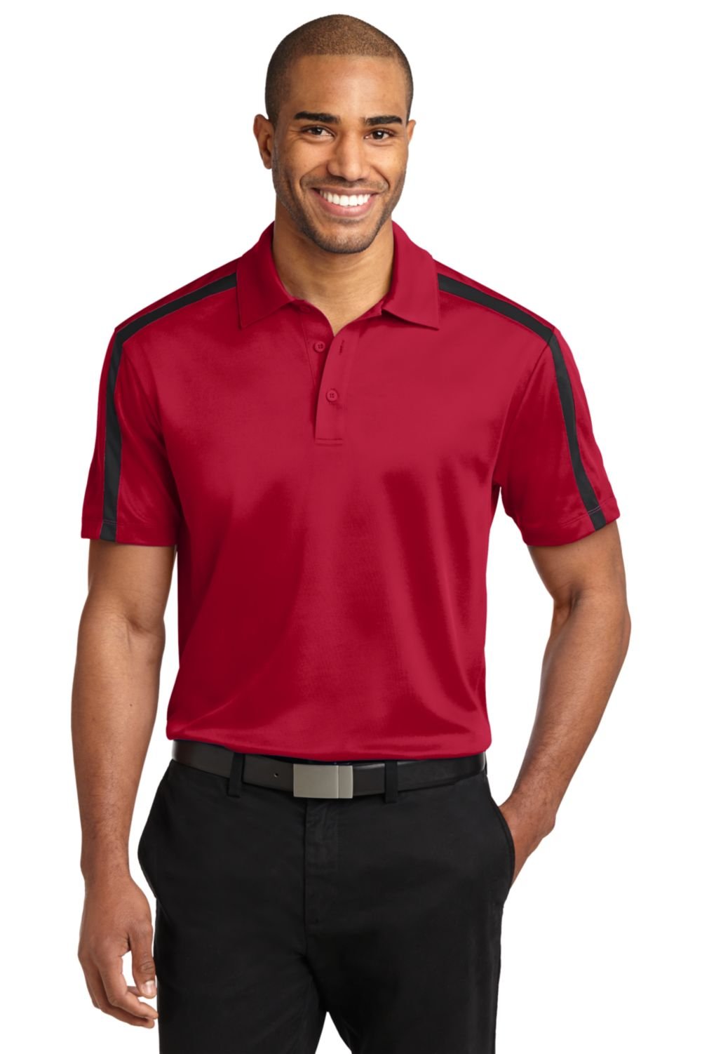 Port Authority Silk Touch Performance Colorblock Stripe Polo K547