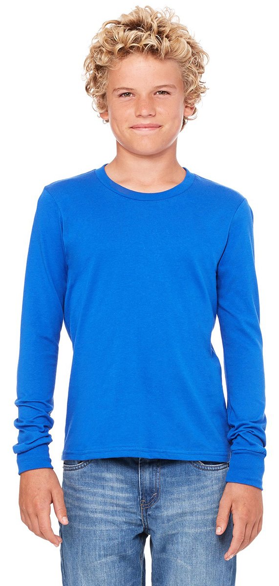 Youth Jersey Long-Sleeve T-Shirt - BLAcK - S(D0102H7WV9P)