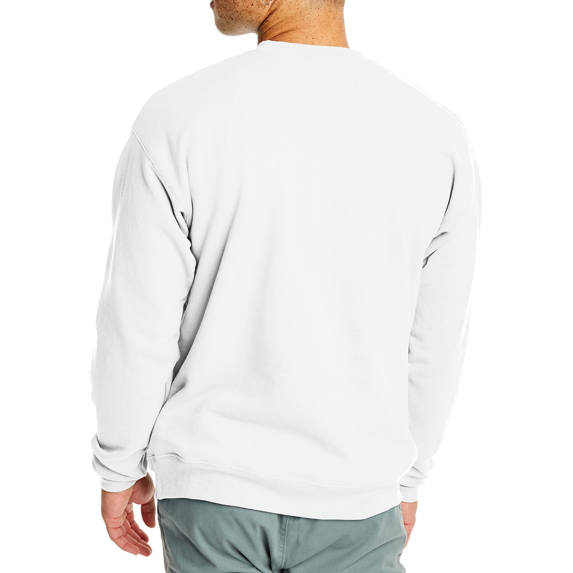 Hanes Men's EcoSmart Sweatshirt, white, 3XL