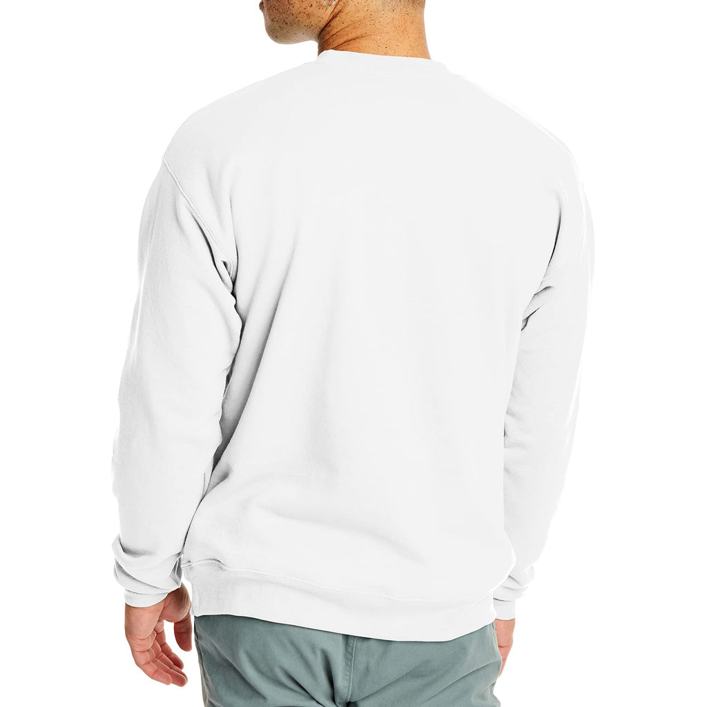 Hanes Men's EcoSmart Sweatshirt, white, X Large