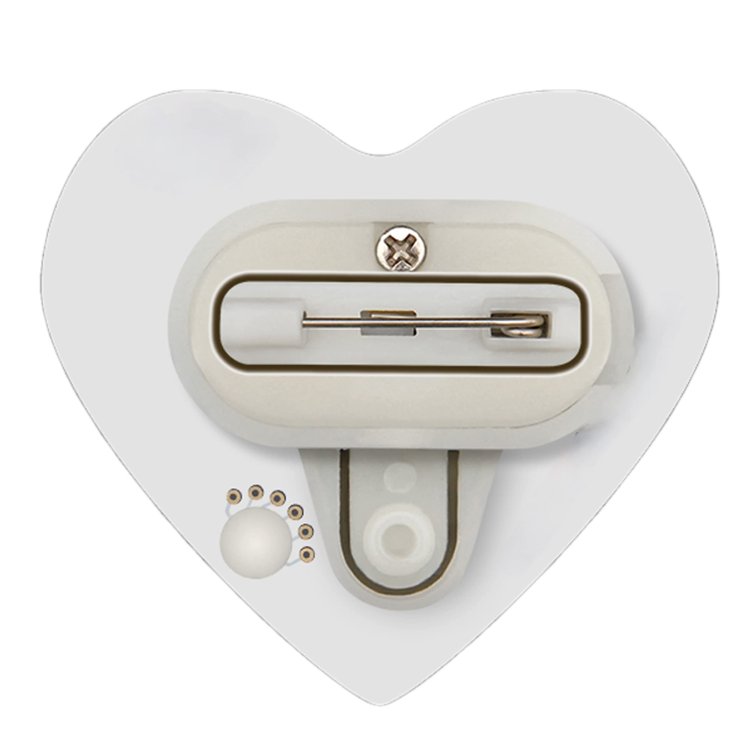 Frosted Heart Flashing Body Light Lapel Pins by Blinkee