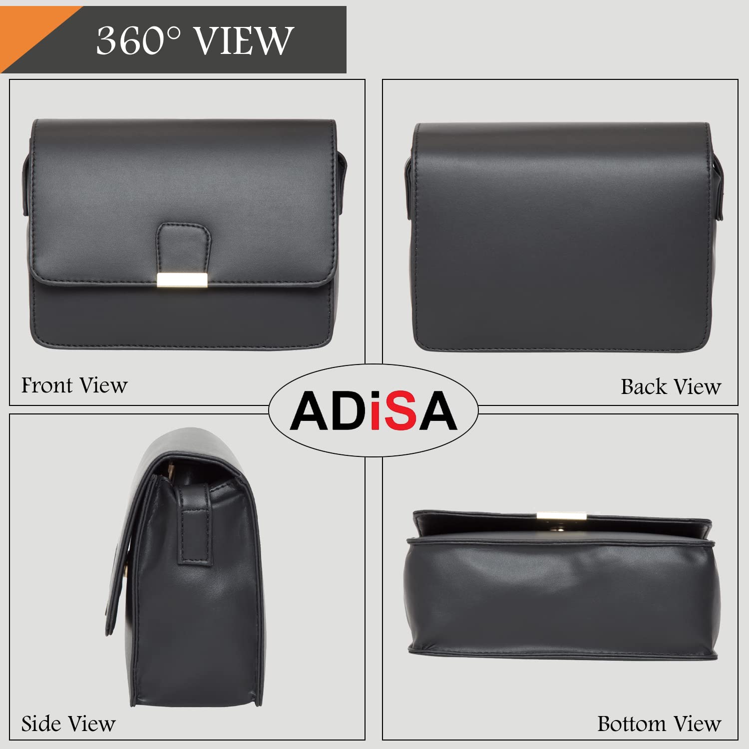 Adisa WomenS Sling Bag (Black)