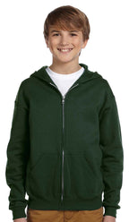 Youth 8 oz NuBlend Fleece Full-Zip Hooded Sweatshirt - J NAVY - L(D0102HI3U37)