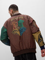 The Souled Store Reversible Bomber: Harry Potter Hogwards Mens and Boys Long Sleeve Zipper Front Oversized Fit Cropped Jackets