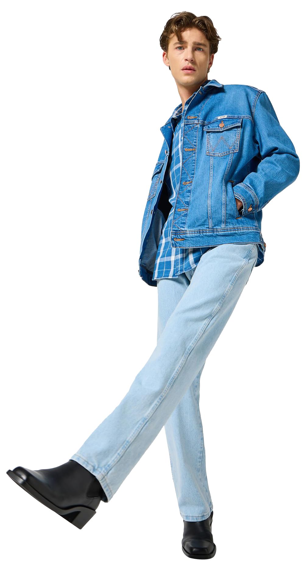 Wrangler Men's 13MWZ Cowboy Cut Original Fit Jean, Gold Buckle Bleach, 40W x 36L