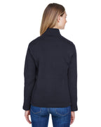 Ladies Bristol Full-Zip Sweater Fleece Jacket - gREY HEATHER - XS(D0102H763DX)