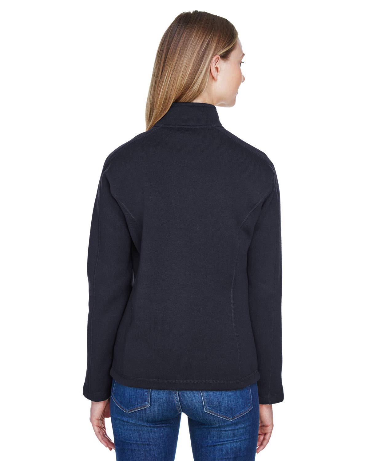 Ladies Bristol Full-Zip Sweater Fleece Jacket - gREY HEATHER - XS(D0102H763Z2)