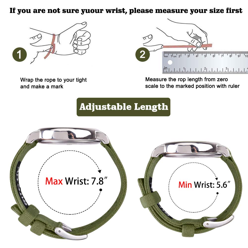 Ritche Christmas Gift 20mm Canvas Wristbands Watch Bands for Galaxy Watch 6 Classic Omega x Swatch Moonswatch Replacement Quick