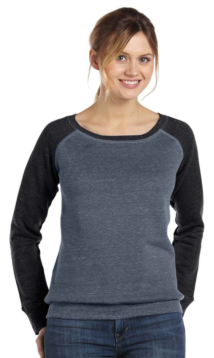 Ladies Sponge Fleece Wide Neck Sweatshirt - DEEP HTHR BLAcK - 2XL(D0102H7KXJJ)