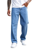 Kotty MenS Solid Zero Gravity Baggy Storm Breaker Shadow Jeans(Blue,28)