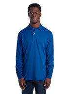 Jerzees Men's SpotShield Stain Resistant Polo Shirts (Short & Long, Long Sleeve-Royal Blue, X-Large