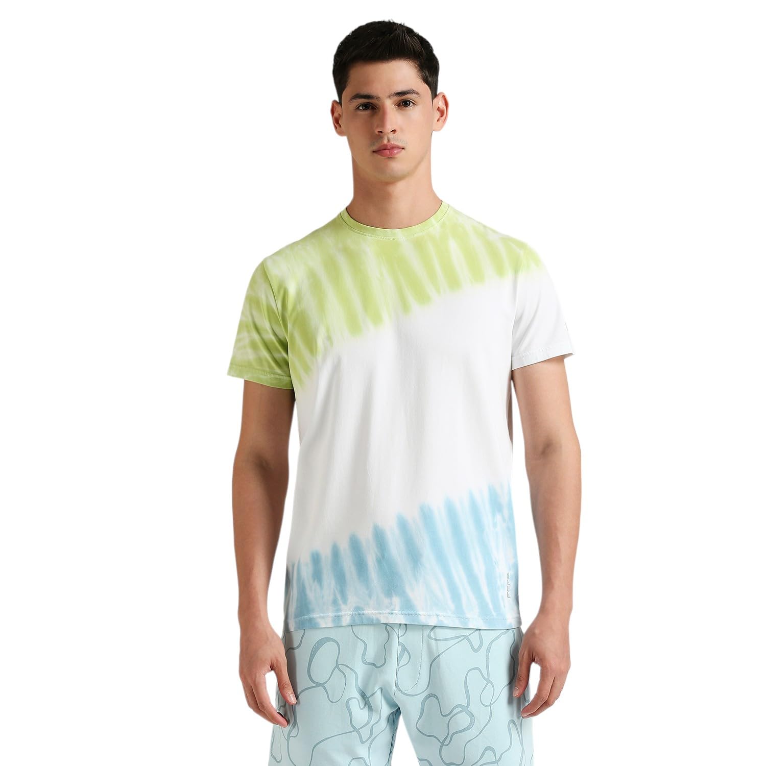 Pepe Jeans MenS Tie-Dye Slim Fit T-Shirt (Pm509591_White