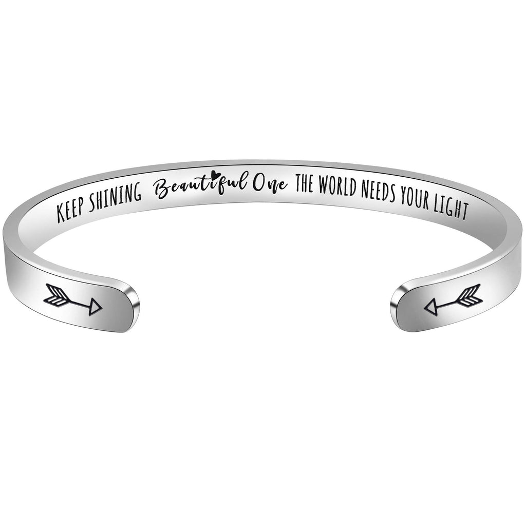 Btysun Women Gifts for Christmas Inspirational Bracelets for Women Christmas Gifts for Teenage Girls Xmas Gift Cuff Bracelet