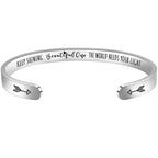 Btysun Women Gifts for Christmas Inspirational Bracelets for Women Christmas Gifts for Teenage Girls Xmas Gift Cuff Bracelet