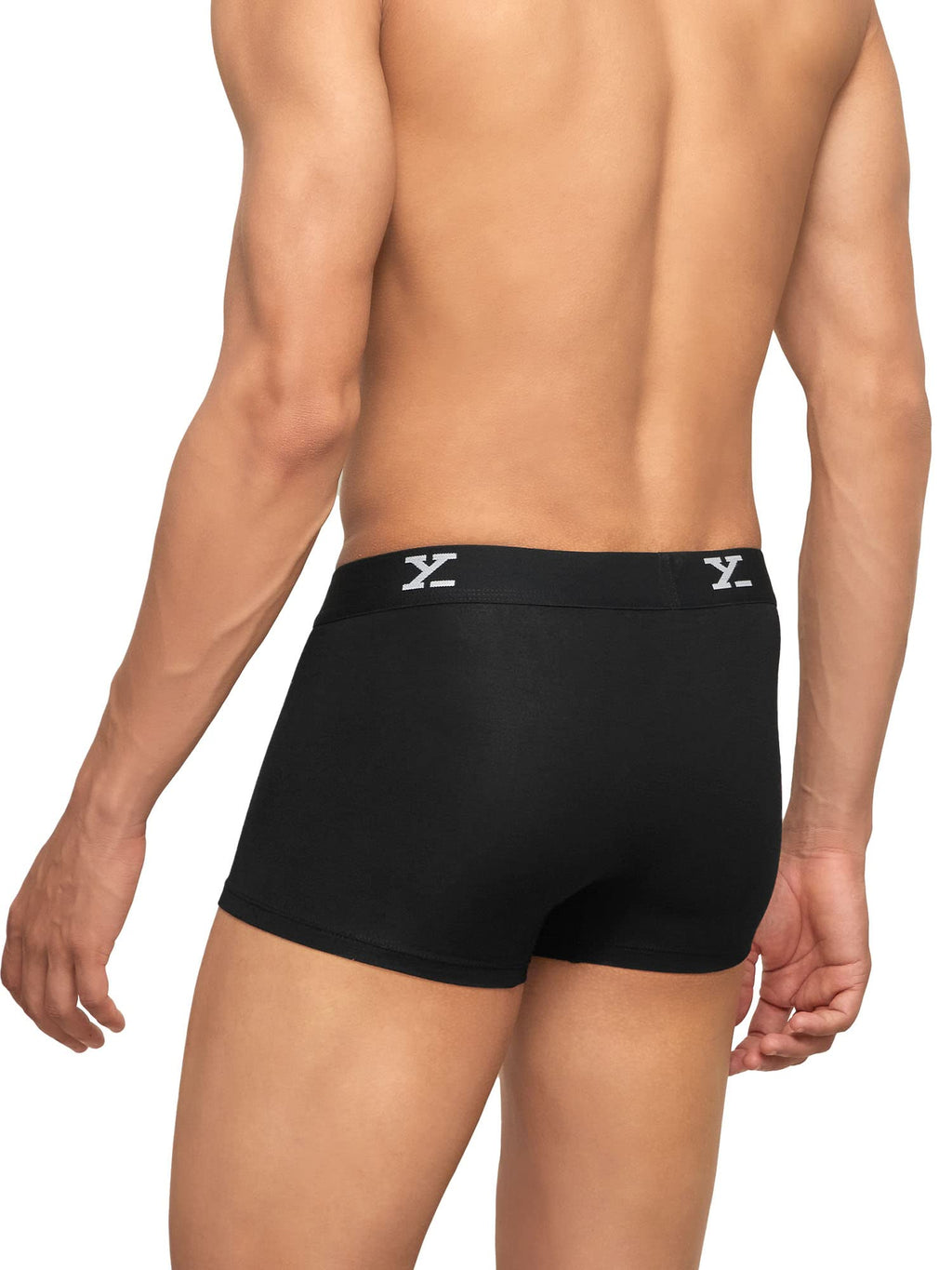 XYXX Mens Underwear Shuffle IntelliSoft Antimicrobial Micro Modal Trunk Pack of 5 (Black;Black;Black;DEEP SEA Blue;DEEP SEA Blu