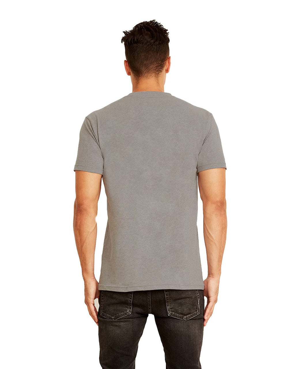 Next Level Men's Sueded Crew XS DK HEATHER GRAY