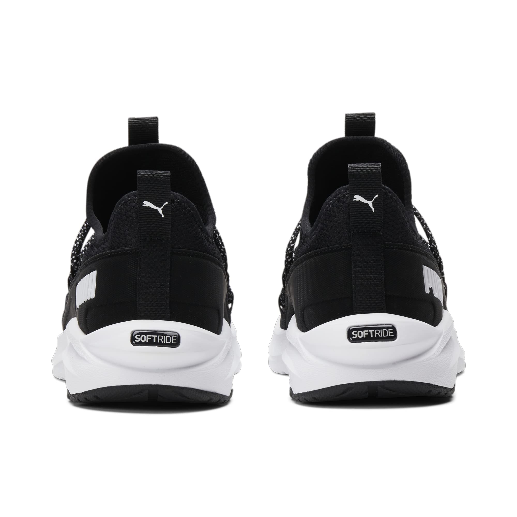 PUMA One4All Slip On Sneaker, Black White, 12.5 US Unisex Little Kid
