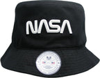 NASA Relaxed Bucket Hat,Worm,Black, L_XL