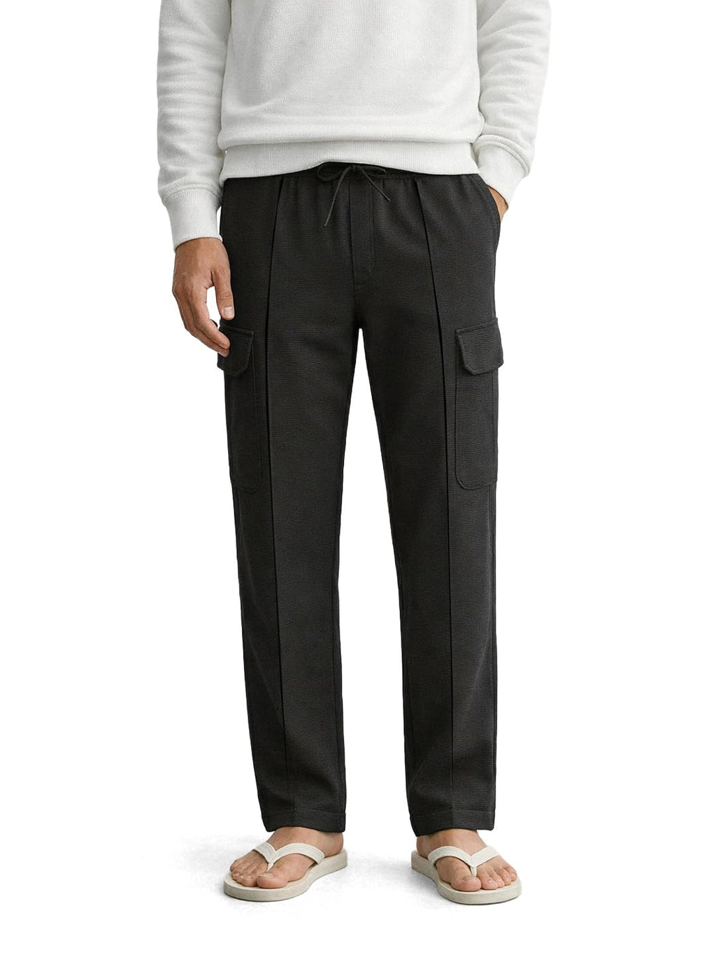 The Indian Garage Co Mens Loose Fit Mid-Rise Stretchable Joggers