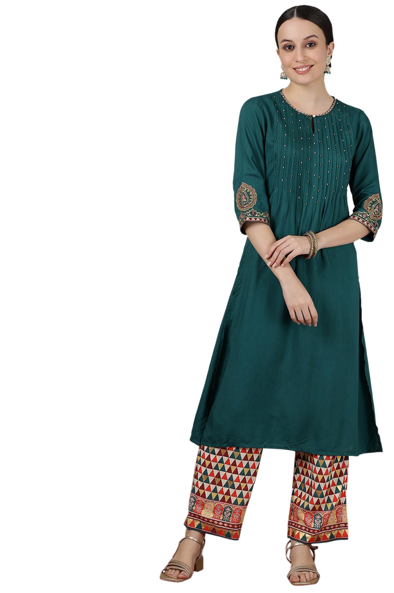 Aurelia WomenS Solid Straight Kurta | Round Neck Kurta For Women | Solid Kurta For Women | Beautiful Regular Fit Kurta For Women