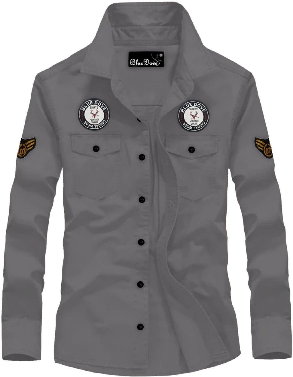 Kadiyu Double Pocket MenS Casual Shirt - Regular Fit, Solid Spread Collar, Versatile Everyday Wear, Comfortable And Stylish Desi
