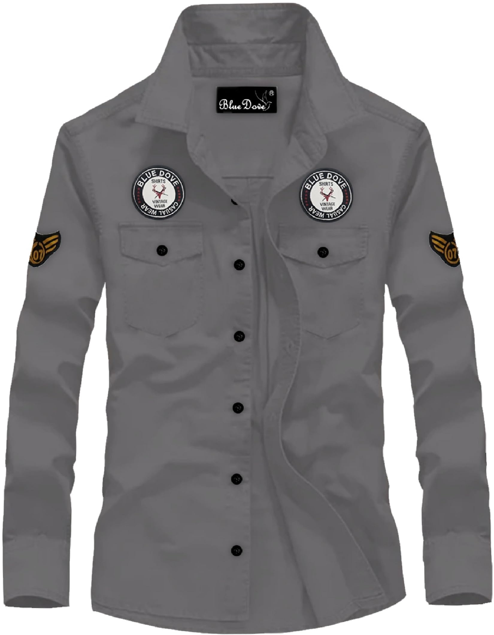 Kadiyu Double Pocket MenS Casual Shirt - Regular Fit, Solid Spread Collar, Versatile Everyday Wear, Comfortable And Stylish Desi