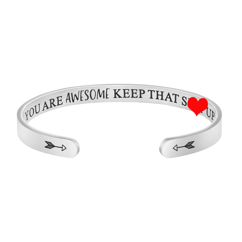 Unique Gifts for Women Funny Inspirational Motivational Encouragement Empowerment Bracelets Mantra Cuff Bangle Birthday Christma
