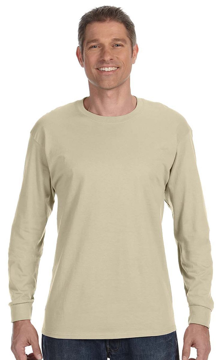 Unisex 61 oz Tagless Long-Sleeve T-Shirt - ASH - S(D0102H7NHRJ)