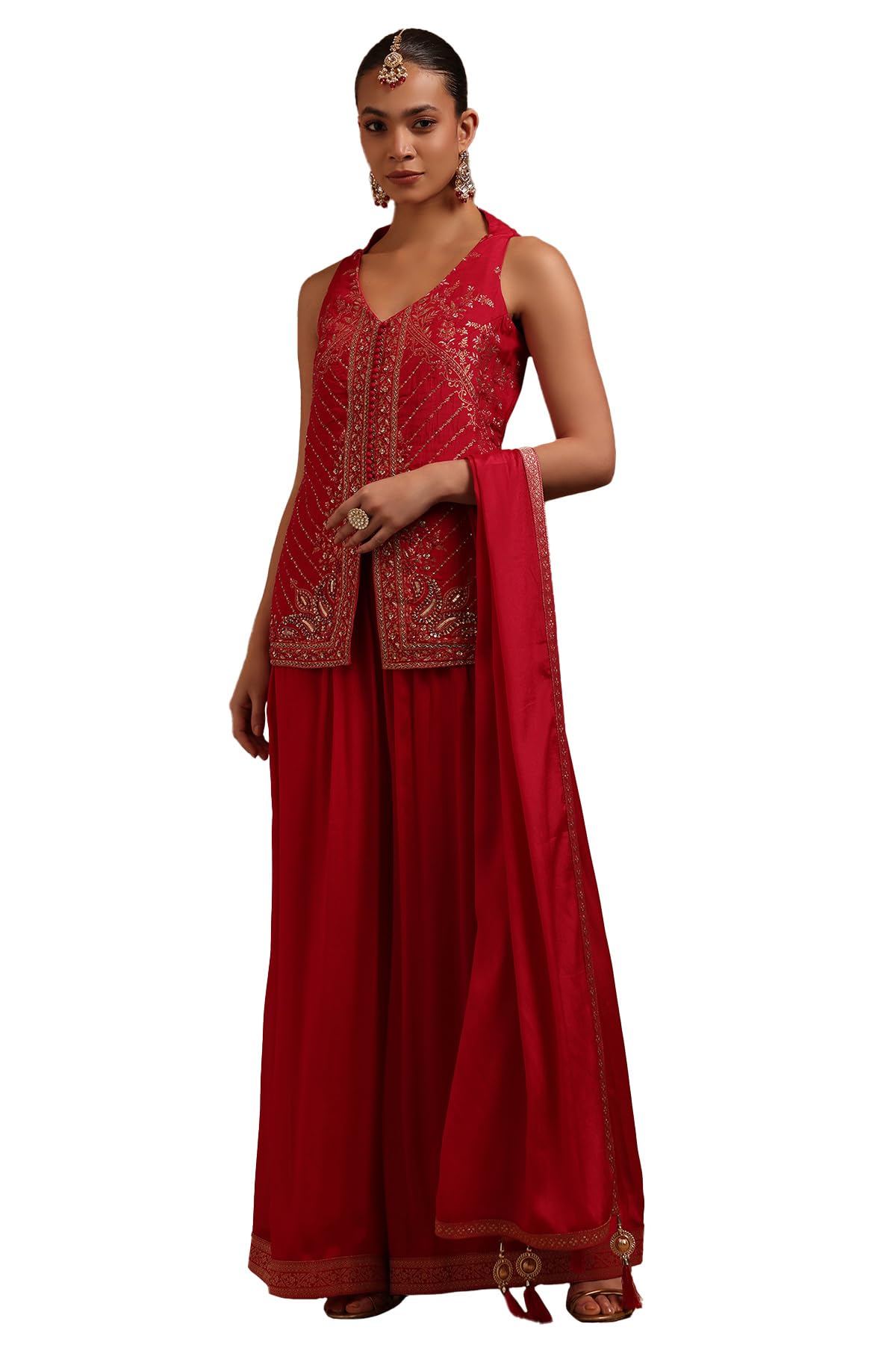 Soch Women Brocade Unstitched Salwar Suit Set