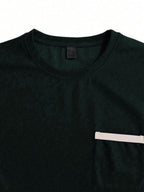 Indoprimo MenS Polyester T Shirt With Pocket Half Sleeves Round Neck Line Solid Pattern Loose Fit Classic Style And Standard Le