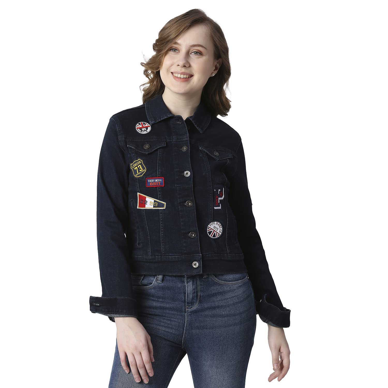 Pepe Jeans WomenS A-Line Coat (Pl402190G61_Classic Dark Indigo_S)