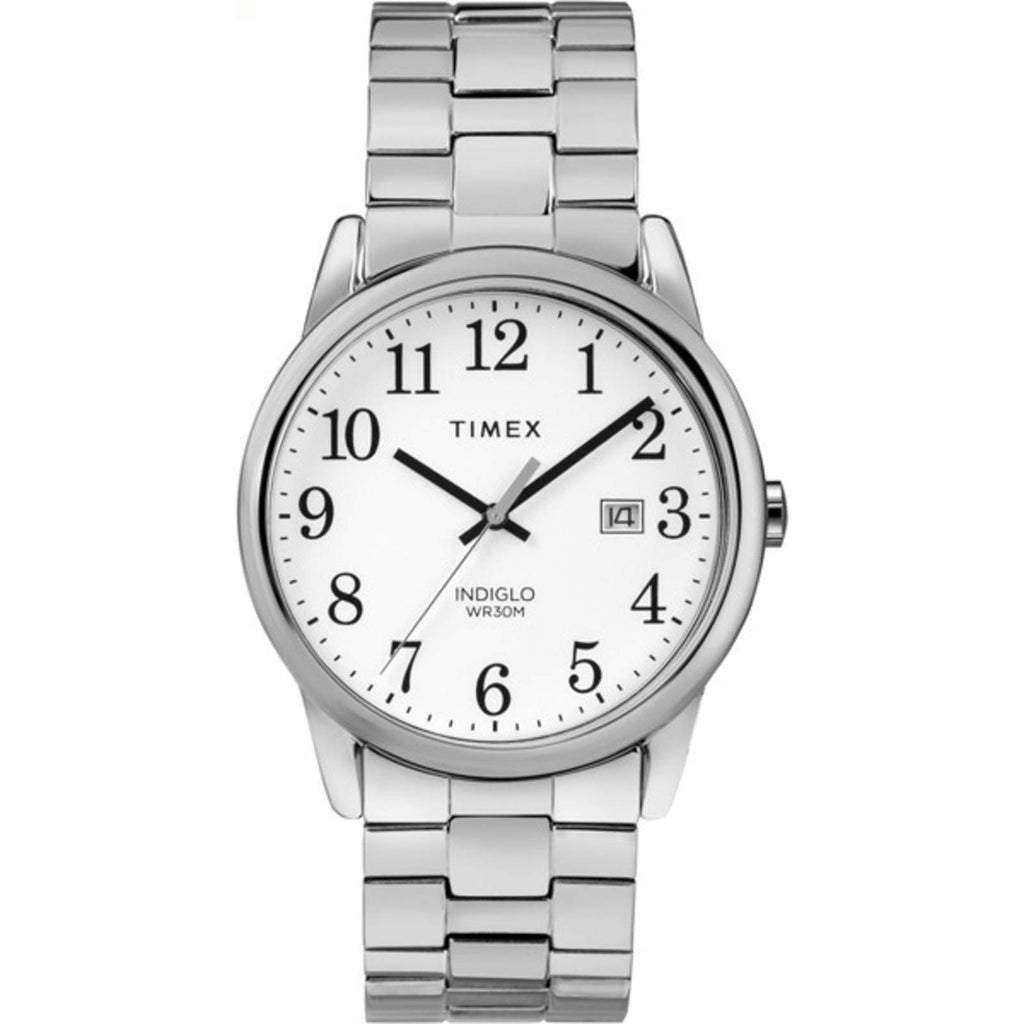 Timex Men's TW2R58400 Easy Reader 38mm Silver-Tone Stainless Steel Expansion Band Watch