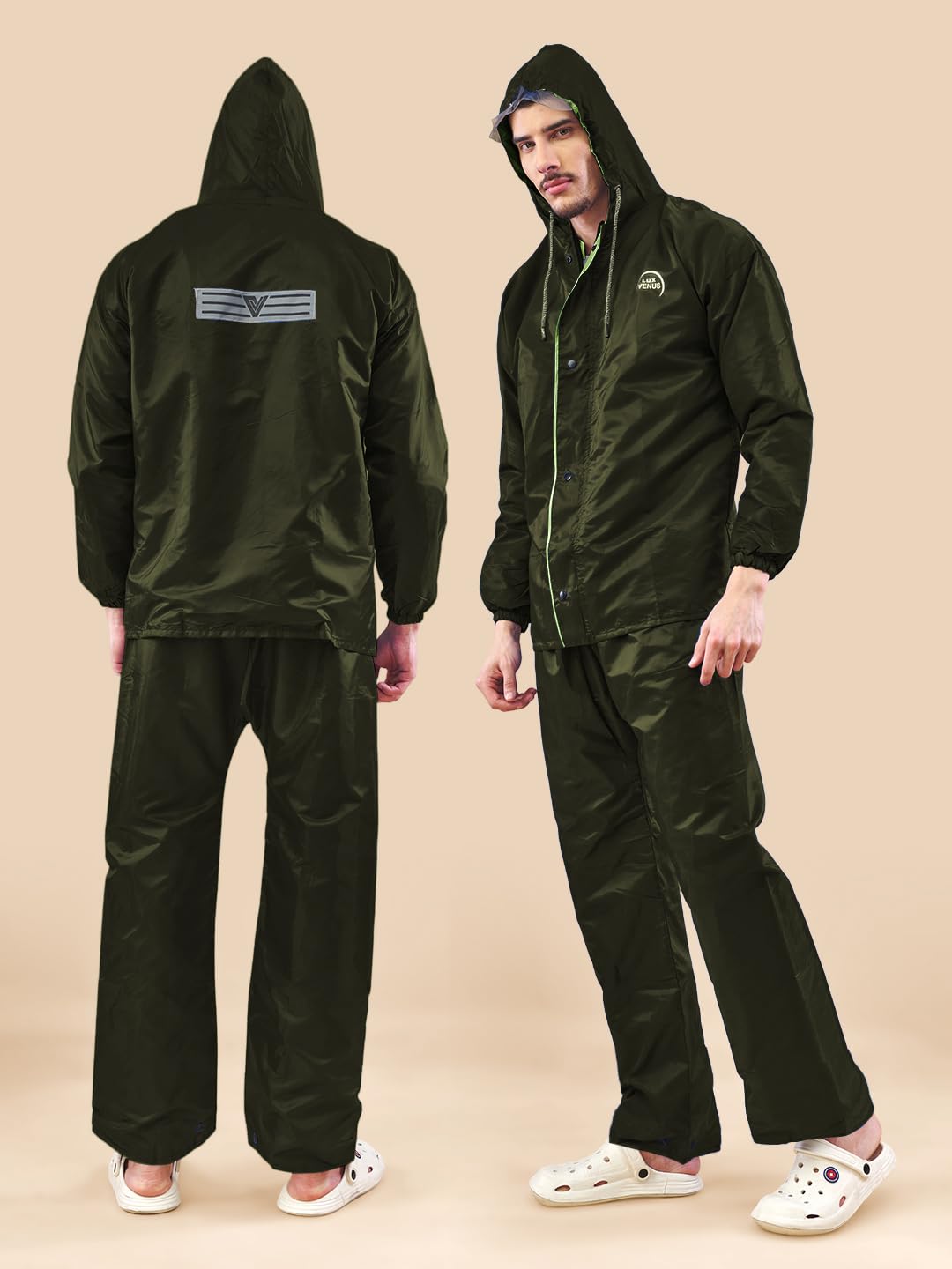 Lux Venus Reversible Rain Coat For Men.