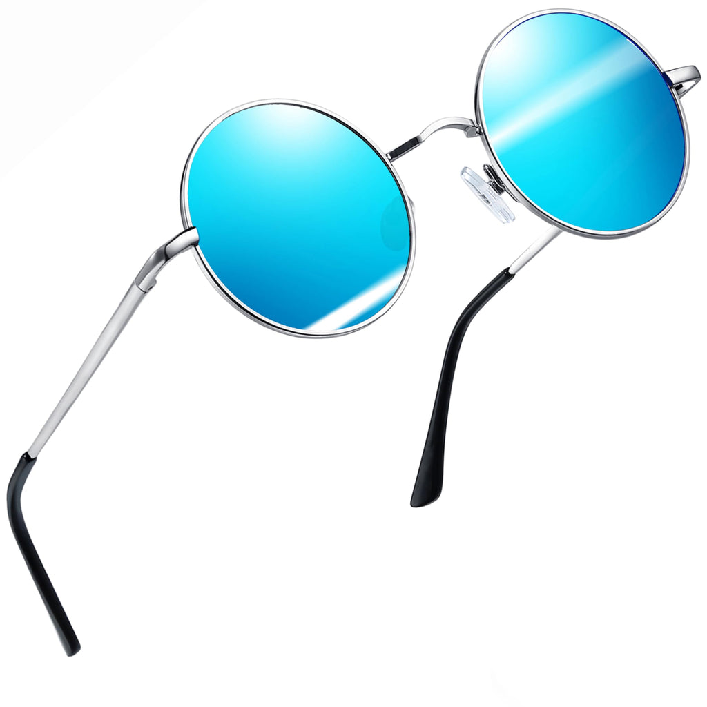 Joopin Small Round Sunglasses Circle Hippie Sun Glasses Polarized UV400 Trendy Circular Shades for Women Men Halloween Costume