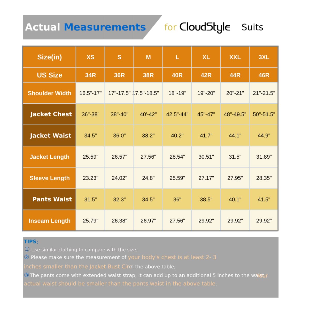 Cloudstyle Mens 3-Piece Suit Notched Lapel One Button Slim Fit Formal Jacket Vest Pants Set,Black,X-Large