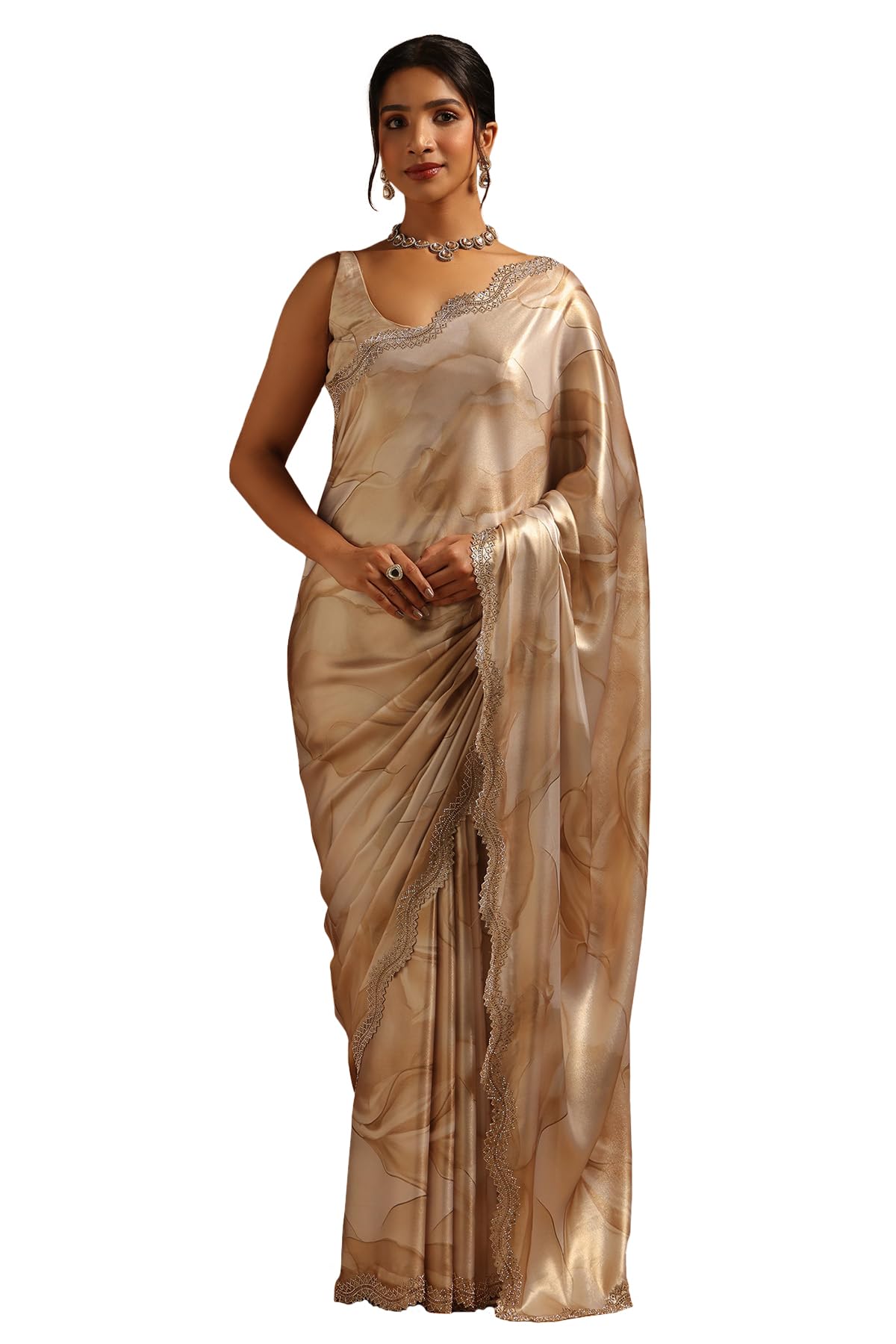 Soch Women Satin Abstract Saree