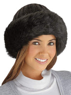 Collections Etc Faux Fur Trimmed Winter Fashion Hat Chocolate