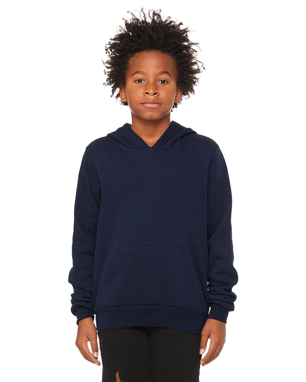 Youth Sponge Fleece Pullover Hooded Sweatshirt - BLAcK - S(D0102H7W356)