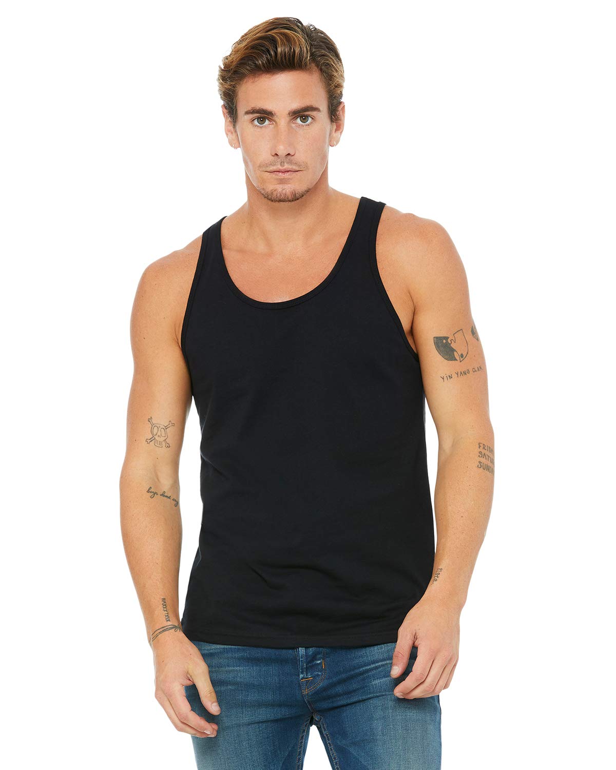 Unisex Jersey Tank - NEON BLUE - XS(D0102H7WALX)