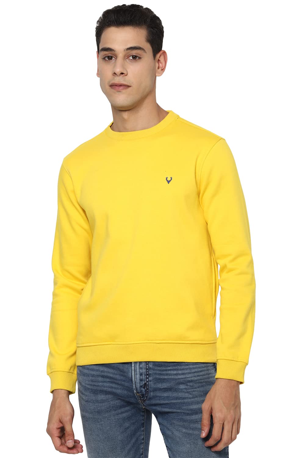Allen Solly Men Solid Casual Full Sleeve Crew Neck Shirt