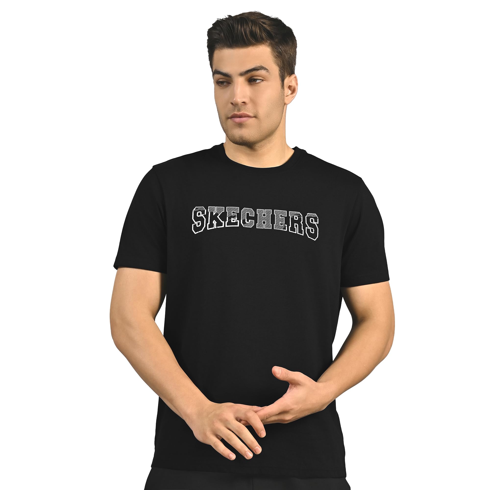 Skechers Men Dual Print Varsity Graphic T T-Shirt