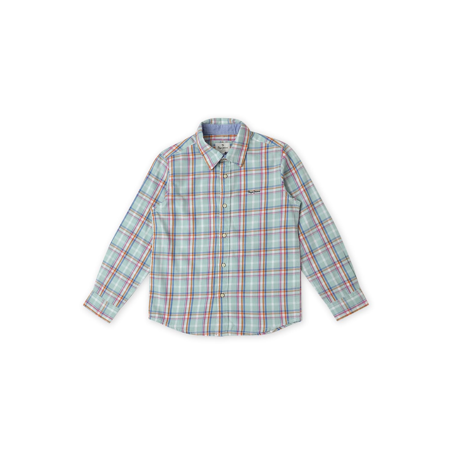 Pepe Jeans BoyS Checkered Regular Fit Shirt (Pb302632_Sea Green_Blue