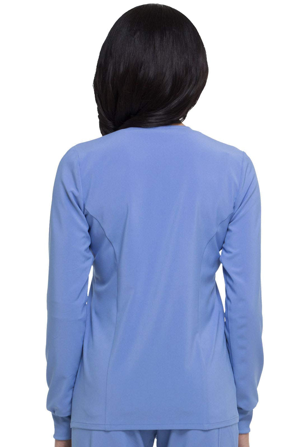 Dickies Scrub Jackets For Woman Snap Front Warm-up Jacket With 2 Pockets - DK305, XL, Ciel
