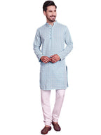 Jompers Mens & Embroidered Straight Kurta Pyjama Set