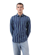 The Indian Garage Co Mens Slim Fit Striped Shirt