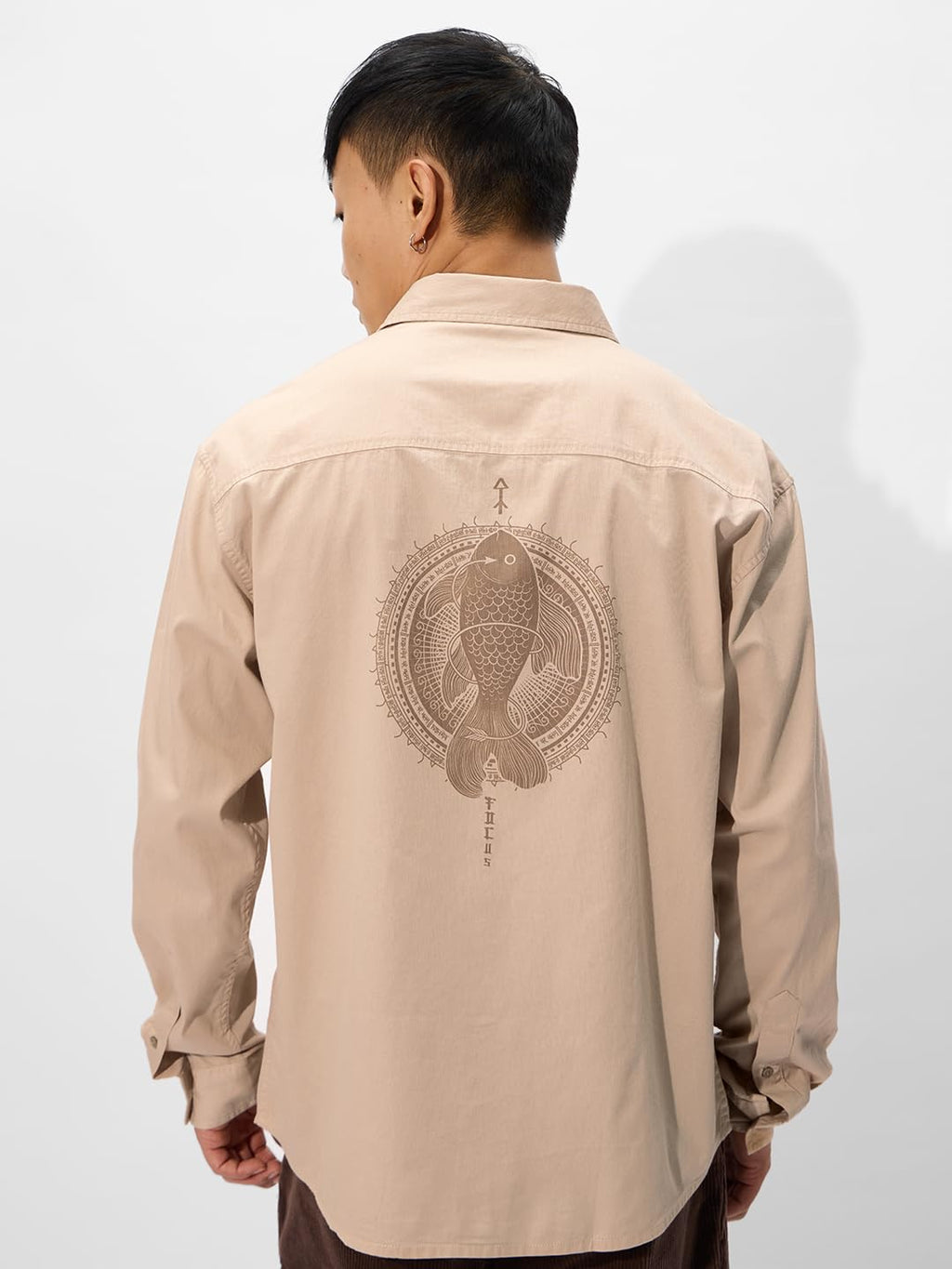 The Souled Store The Mythical Archer Men and Boys Long Sleeve Collared Neck Button Down Linen Relaxed Fit Check Shirts Beige