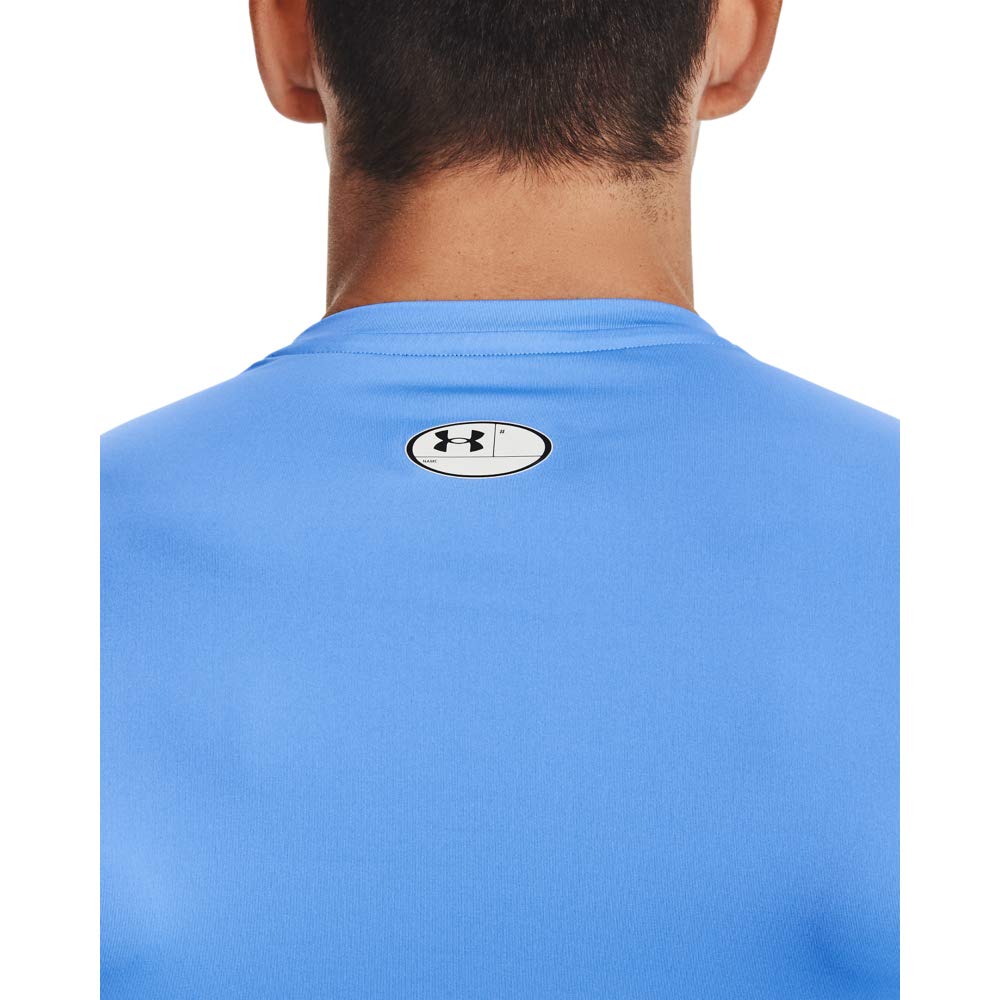 Under Armour Men's Armour HeatGear Compression Short-Sleeve T-Shirt , Carolina Blue (475)/White, Large
