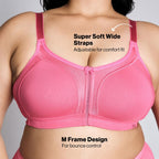 NYKD (NYB101 Cotton Non Padded & Non Wired Everyday Bra for Women | M-Frame Structure for Bounce Control with Full Coverage & Su